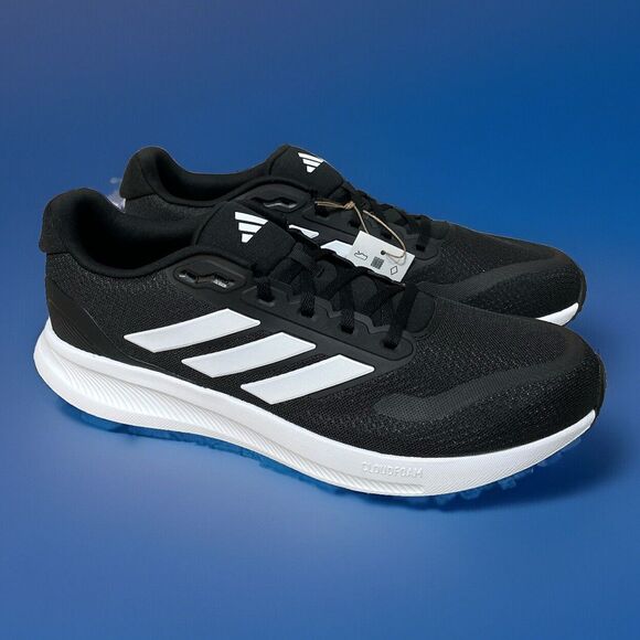 Adidas RUNFALCON 5 CLOUDFOAM Running Sneakers Shoes Black White Mens Size 12 New main image 6